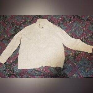 Coldwater Creek Cream Cowl-Neck Sweater